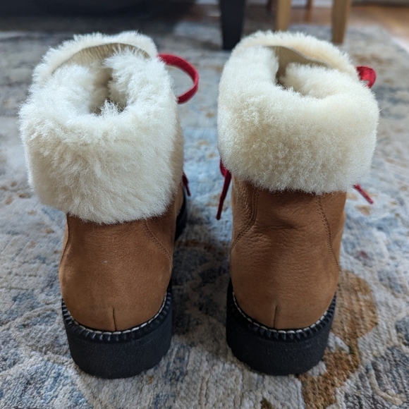 J. Crew Nordic Nubuck Leather Boots Size 7 Pecan Brown - Picture 7 of 7